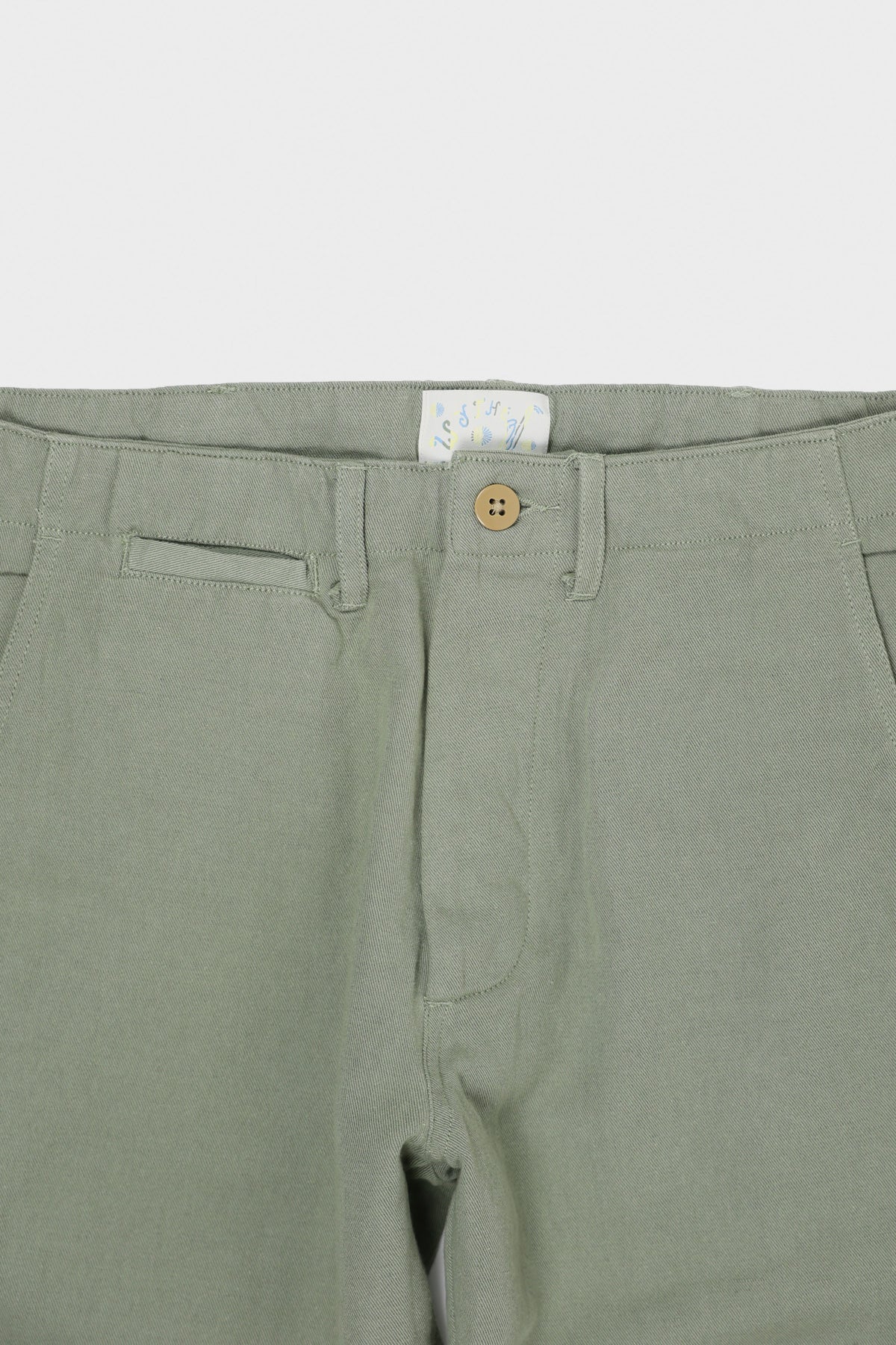 Wythe - Flat Front Cotton/Linen Chinos - Faded Olive - Canoe Club