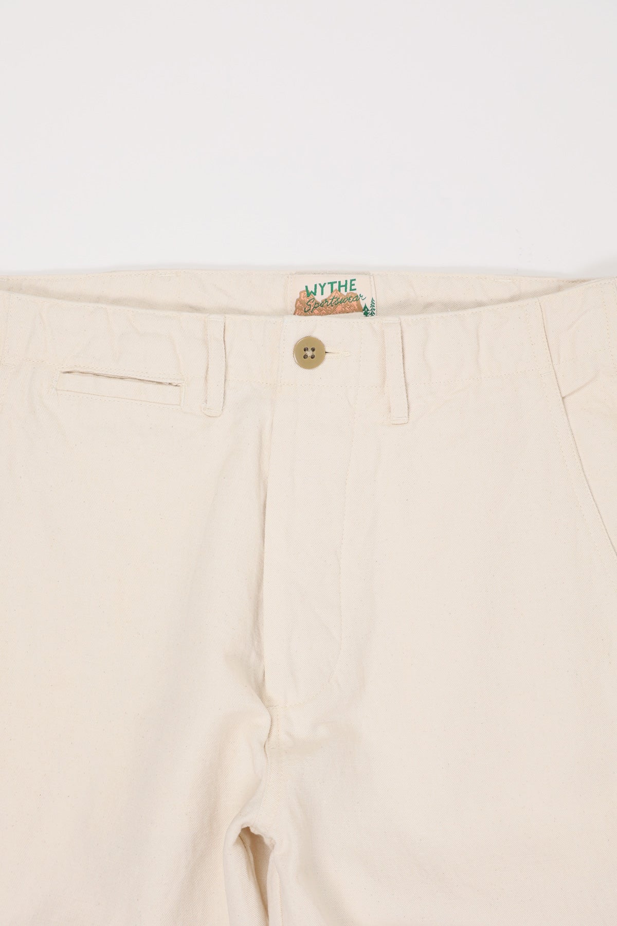 Wythe - Flat Front Cotton/Linen Chinos - Unbleached - Canoe Club