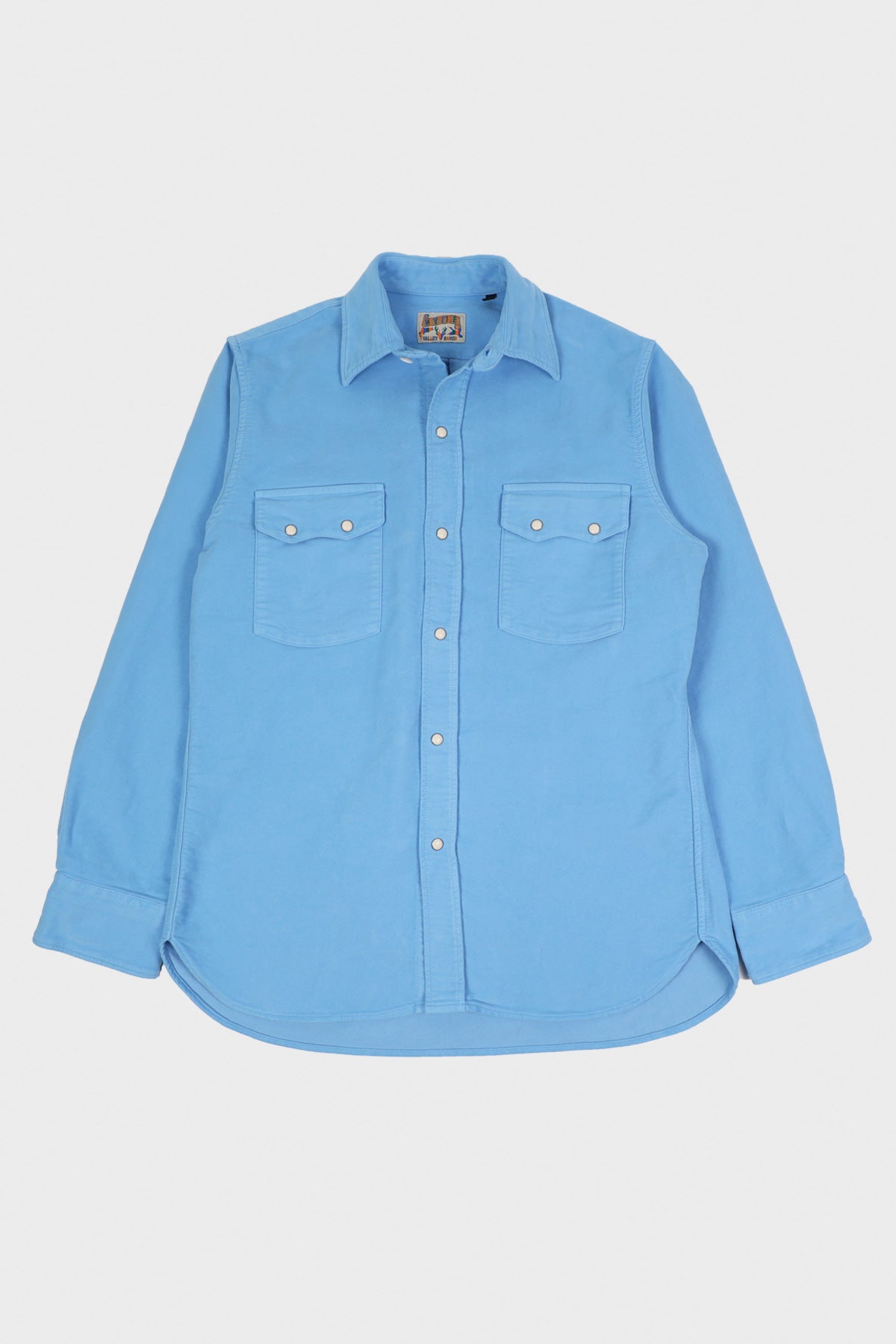 Wythe - Moleskin Pearl Snap Shirt - Oxford Blue - Canoe Club