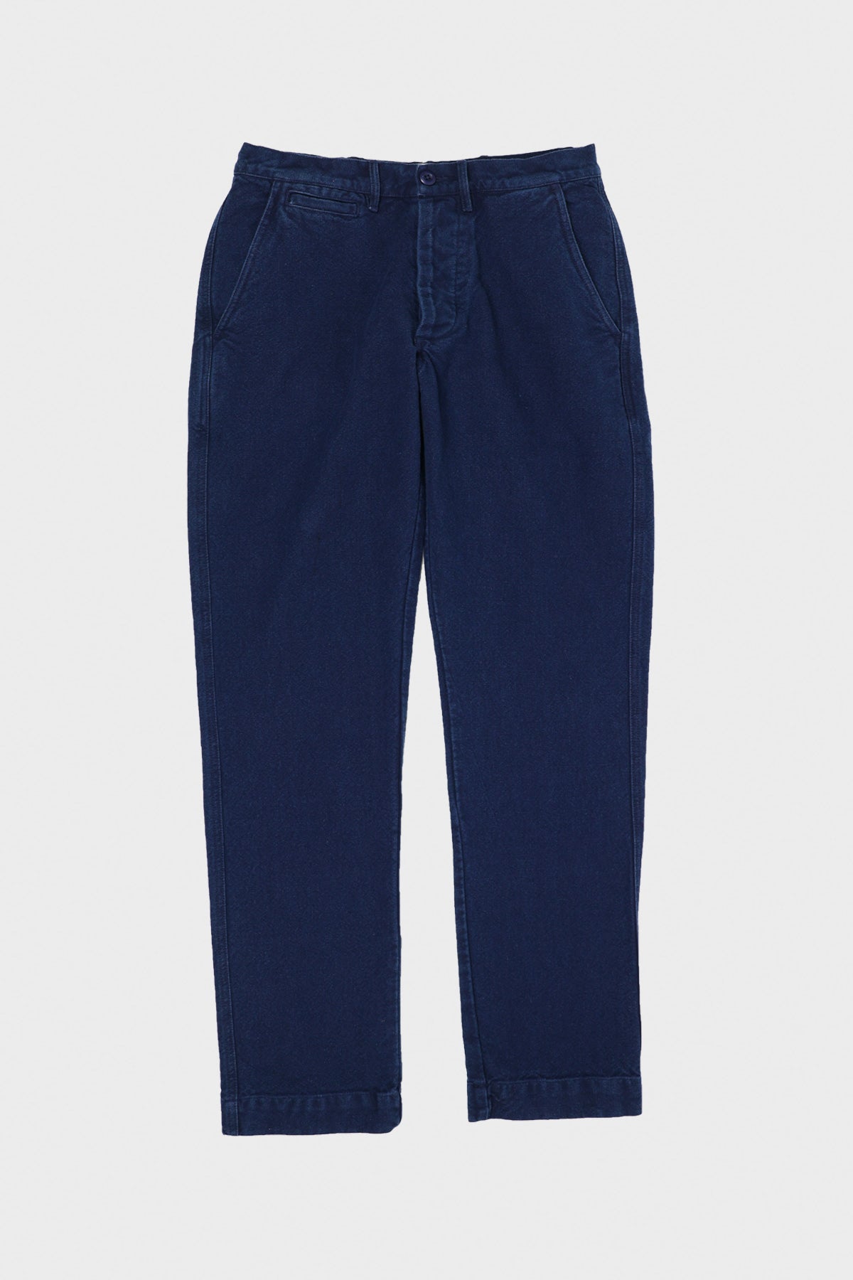 Wythe - Rustic Plainweave Flat Front Chino - Indigo - Canoe Club