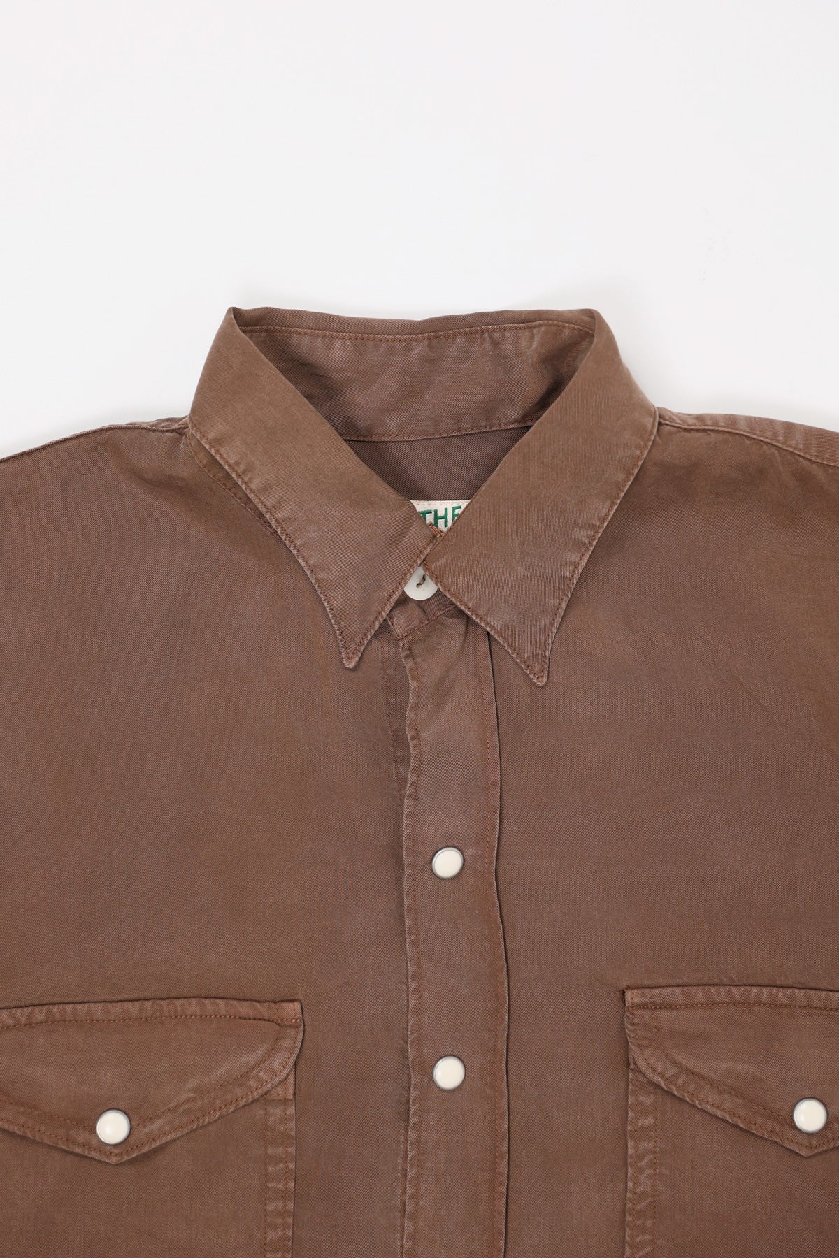 Wythe - Tencel Pearl Snap Shirt - Churro Brown - Canoe Club