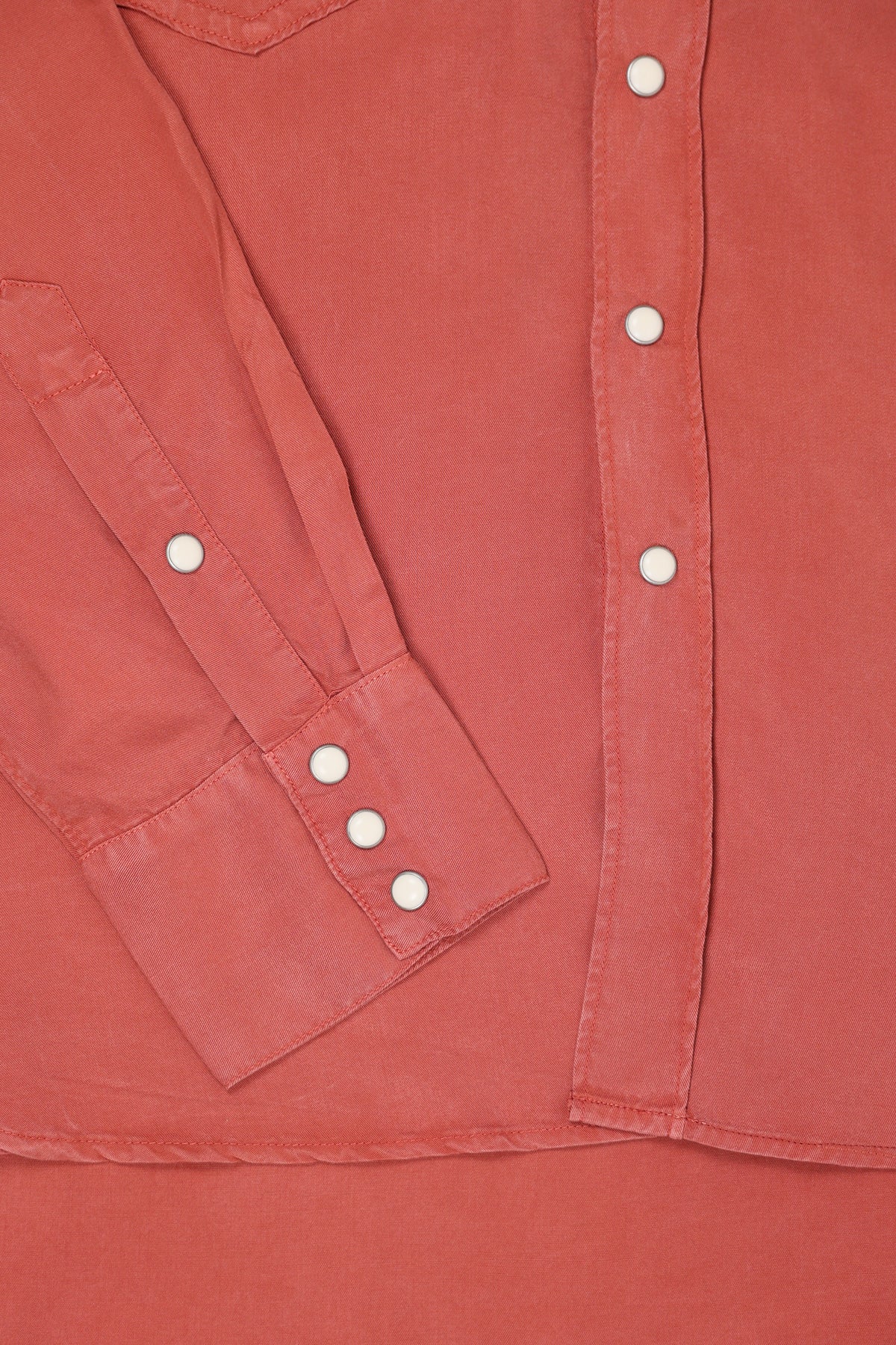 Wythe - Tencel Pearl Snap Shirt - Sandstone - Canoe Club
