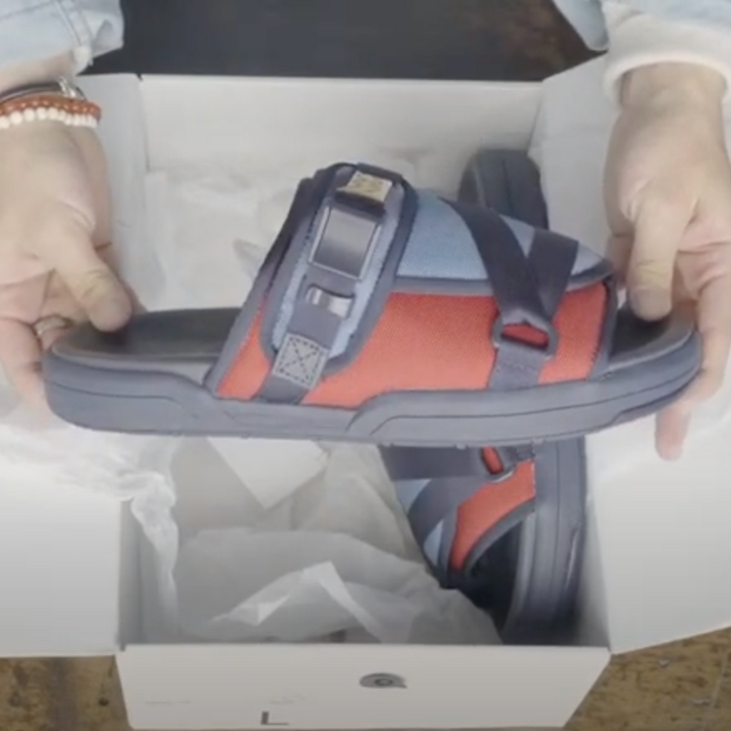 Unboxing the Visvim Christo Sandal in Two-Tone Blue/Red