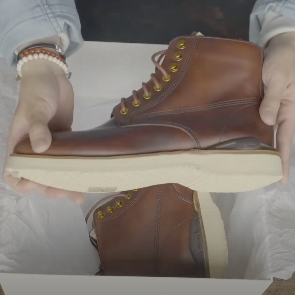 unboxing visvim's virgil boot in burgundy