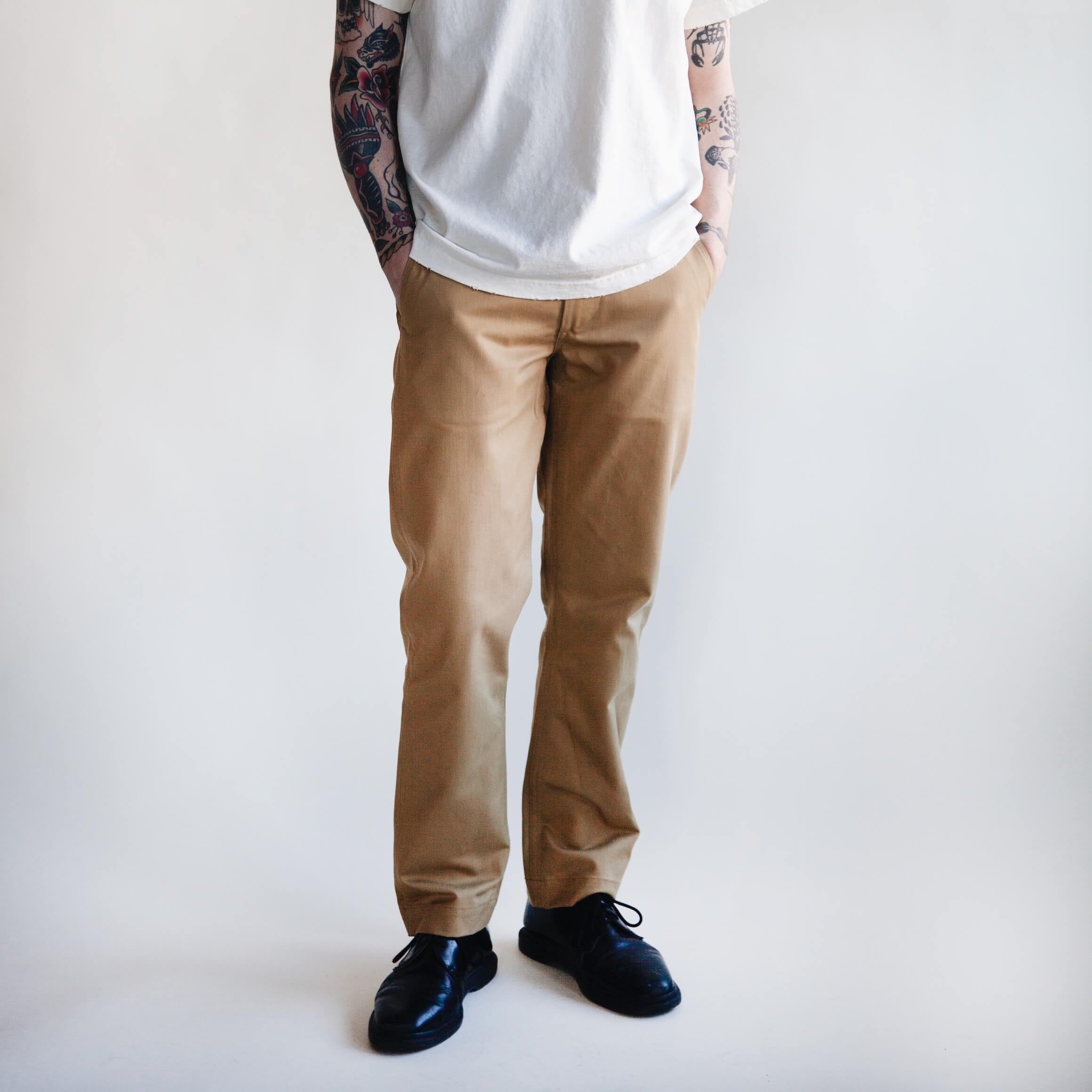 orslow slim fit army trouser feature