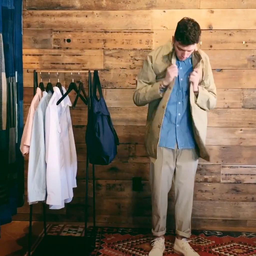 spring outfits featuring Engineered Garments, Universal Works, Novesta, Corridor NYC, workaday, rrl, 