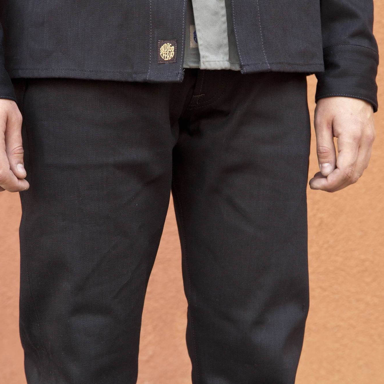 black denim fea