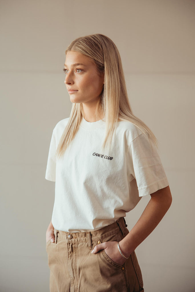 Canoe Club Collaborations - Logo Tee - Parchment - Canoe Club