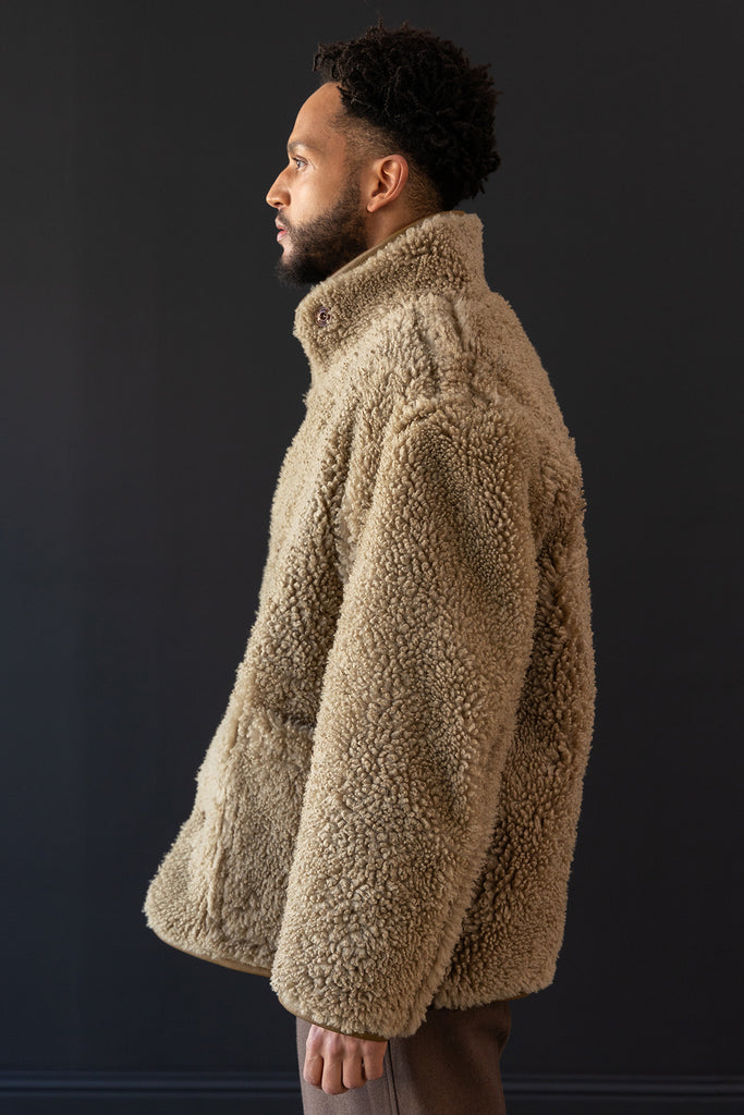 Lemaire - Reversible Shearling Coat - Sand Stone - Canoe Club