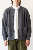 FrizmWORKS - Heavy Wool Round Cardigan - Dark Gray - Canoe Club