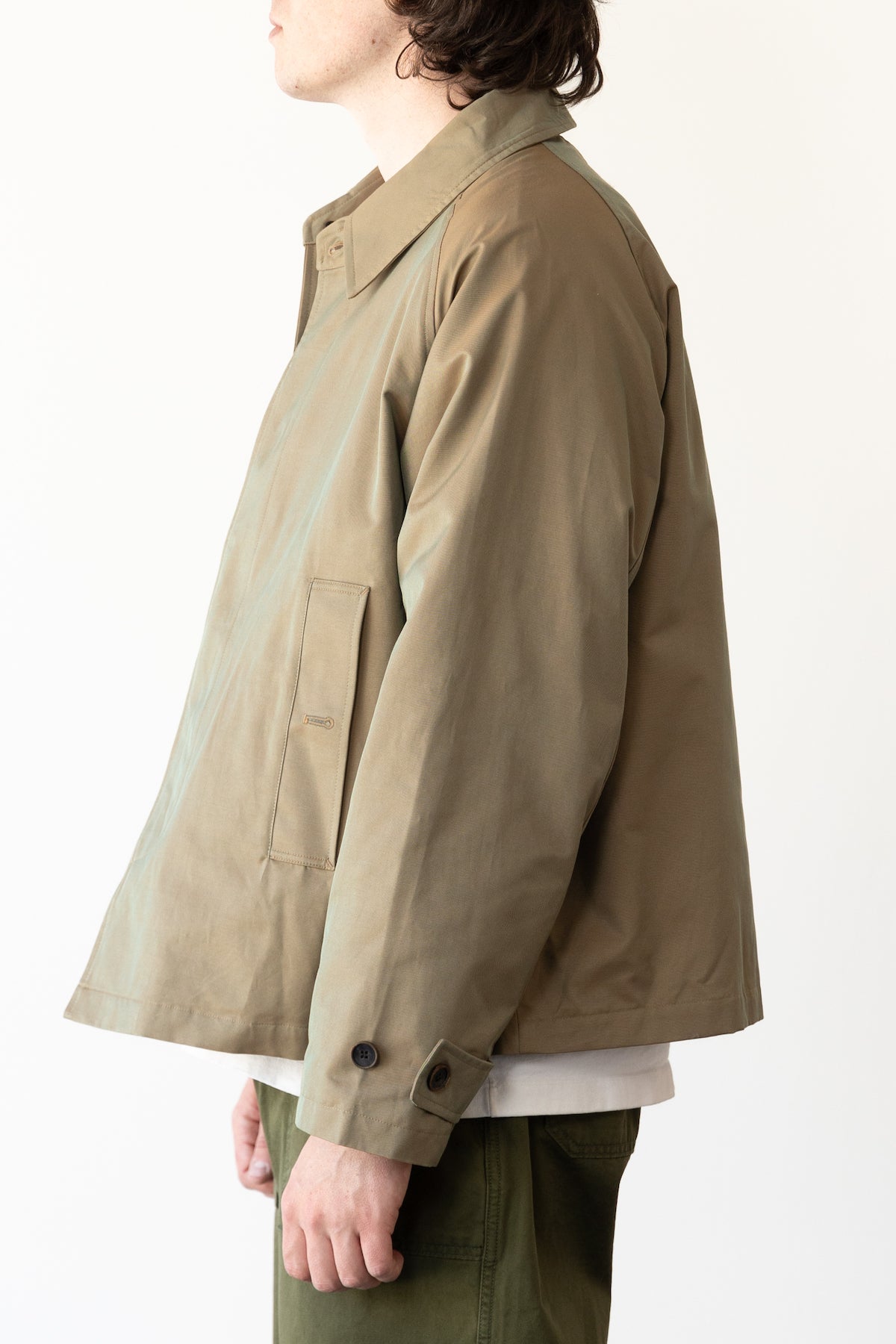 Solar Twill Balmacaan Half Jacket - Cappuccino