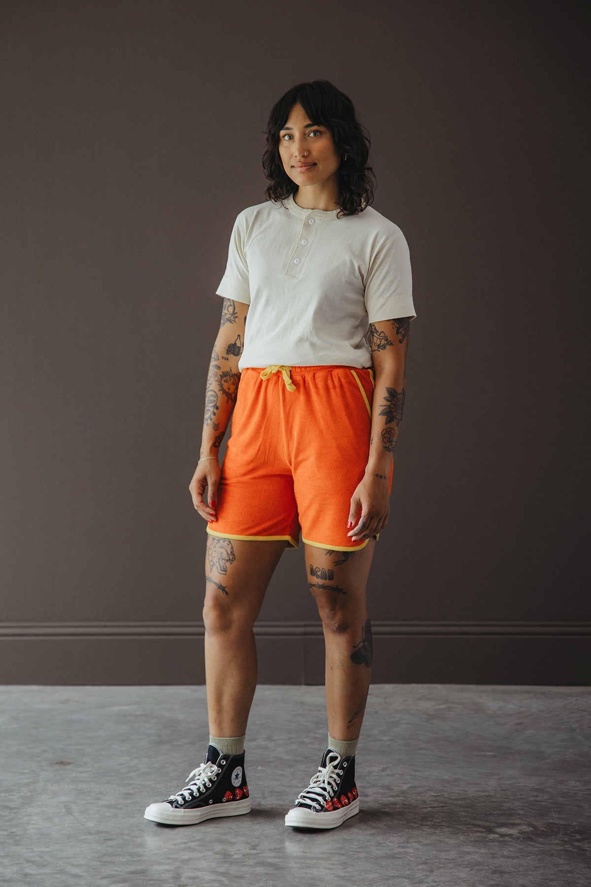 Healthknit - Tri-Blend Pile Half Pants - Orange - Canoe Club