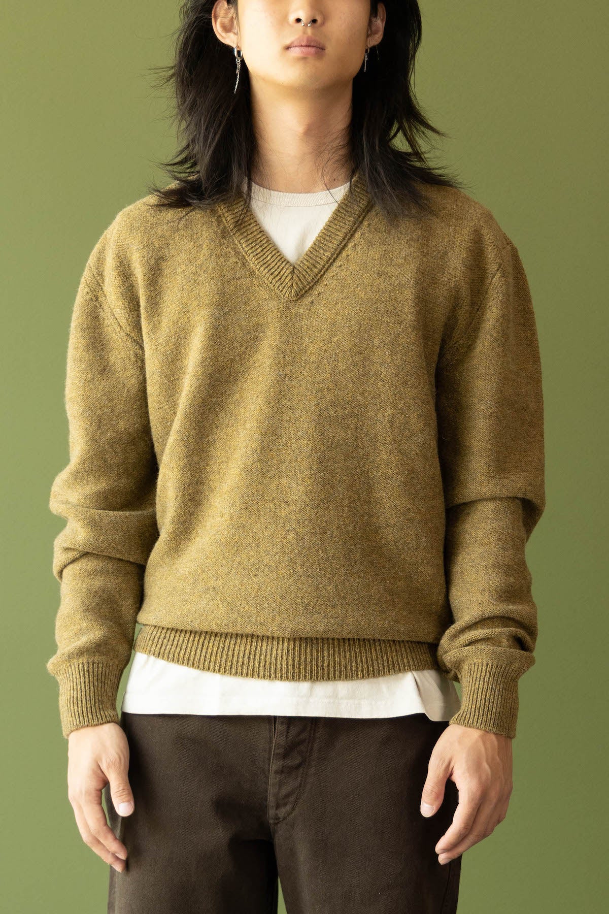 Lemaire - V-Neck Sweater - Dark Mustard - Canoe Club