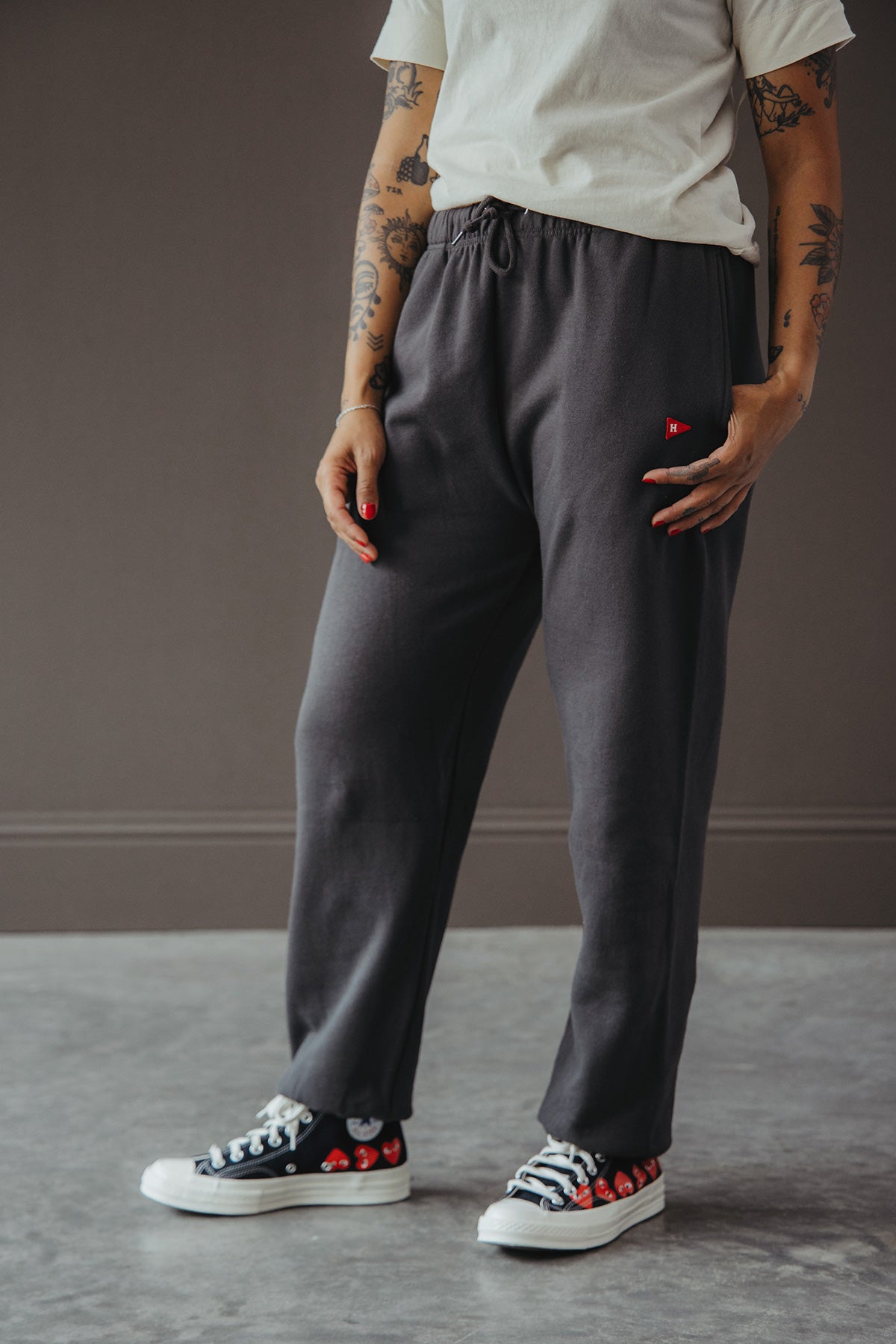 Healthknit - Classic Sweat Gym Pants - Faded Black - Canoe Club