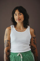 Healthknit - 2 Pack Basic Rib Tank Top - White - Canoe Club