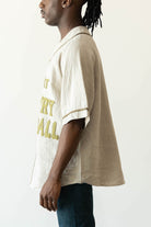 Kapital - French Linen GREAT KOUNTRY Baseball Shirt - Beige - Canoe Club