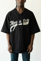 Kapital - 16/-Densed Jersey Baseball Shirt (BONE) - Black - Canoe Club