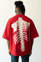Kapital - 16/-Densed Jersey Baseball Shirt (BONE) - Red - Canoe Club