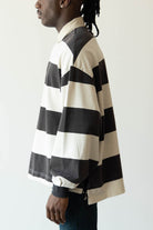 Kapital - JAIL Stripe Jersey BIG Rugger Shirt - Black - Canoe Club