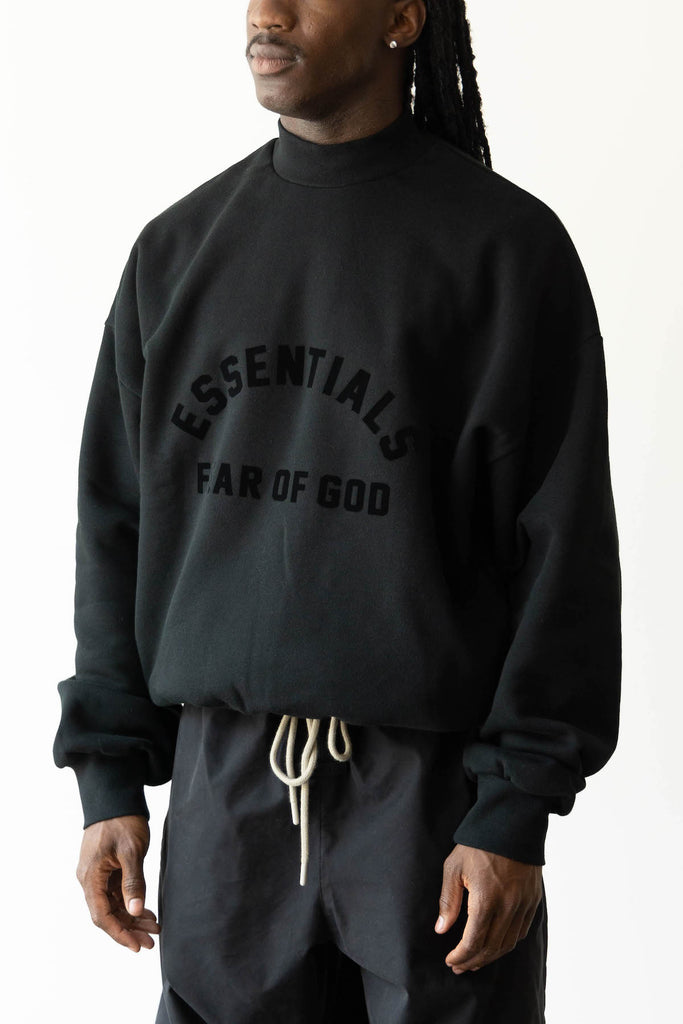 Fear of God Essentials - Core Crewneck - Jet Black - Canoe Club