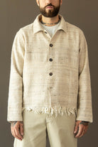 Karu Research - Cropped Jacket - Textured Wrinkly Weave with Fringe - Canoe Club