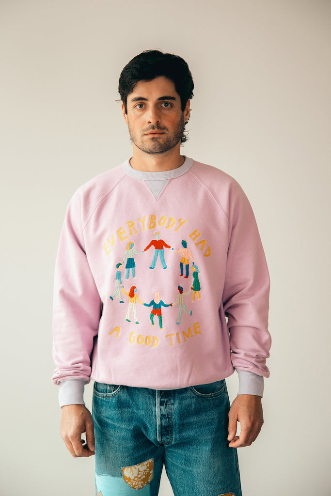 Samuel Zelig - Everybody Crewneck - Pink - Canoe Club