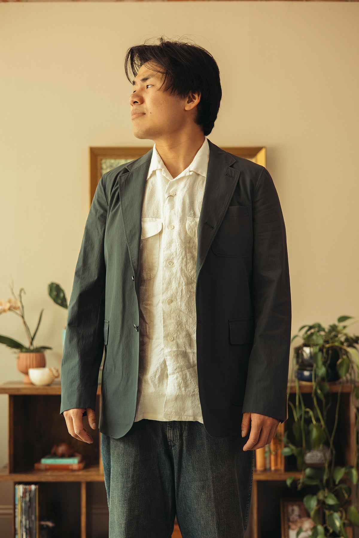 Beams Plus - 3B Travel Jacket Comfort Cloth - Charcoal - Canoe Club