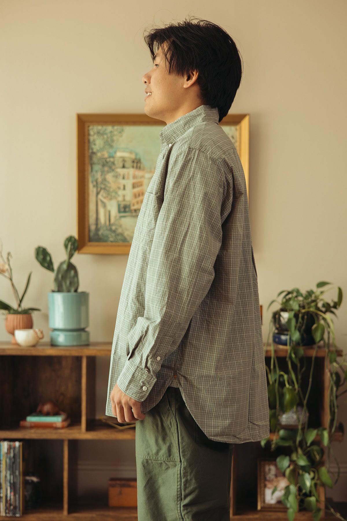 Beams Plus - B.D. Classic-Fit Typewriter Plaid - Green - Canoe Club