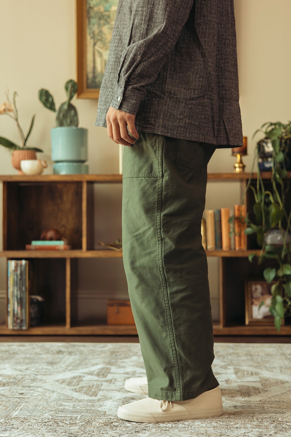 BEAMS PLUS MIL Utility Trousers M オリーブ Beams Plus MIL Utility Trousers Olive
