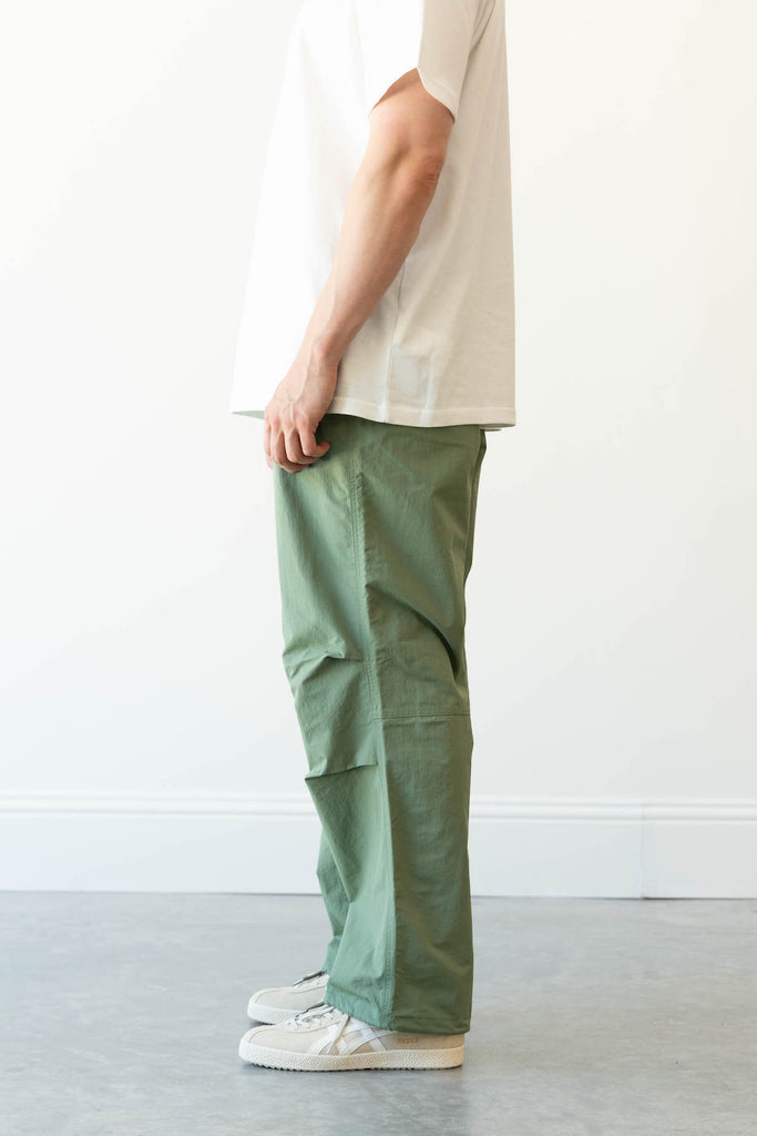 Nylon Ripstop Parachute Pants - Sage Green