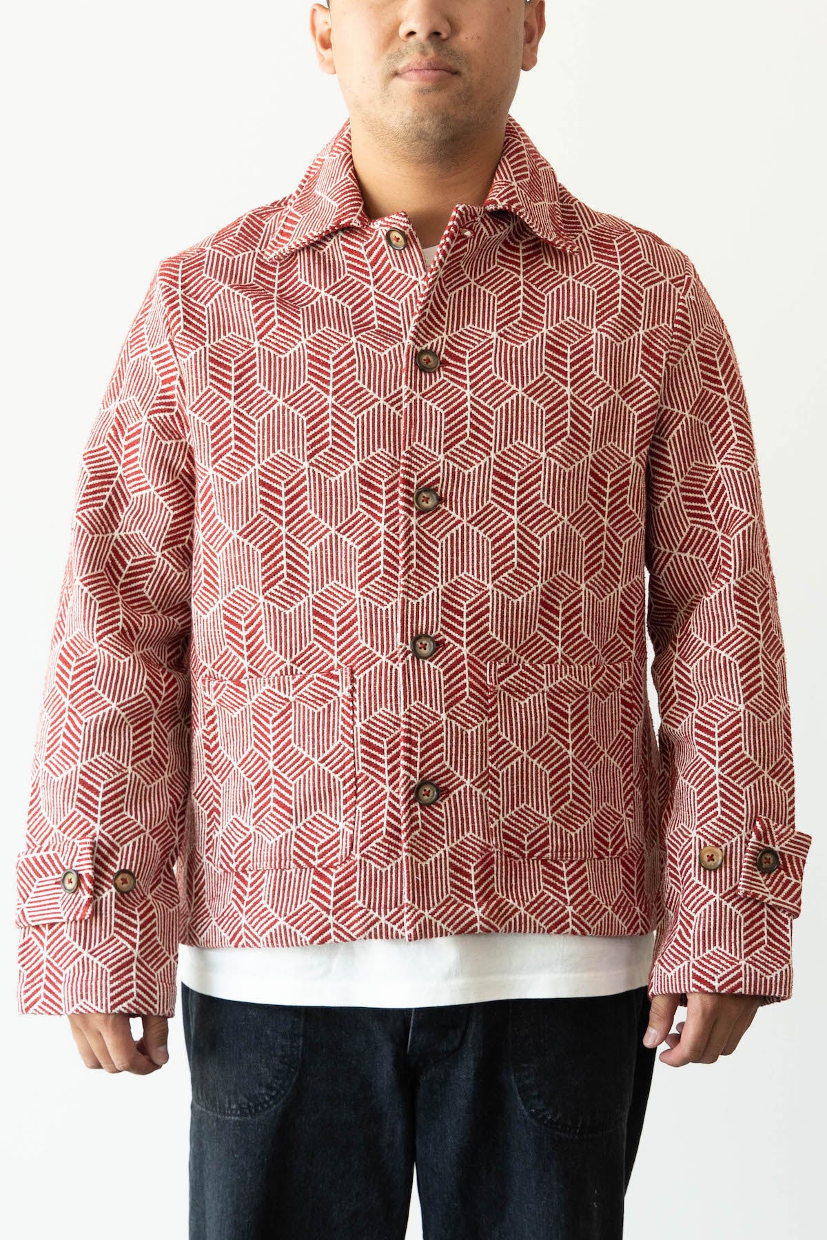 Harago - Suzani Embroidered Blouson Jacket - White - Canoe Club