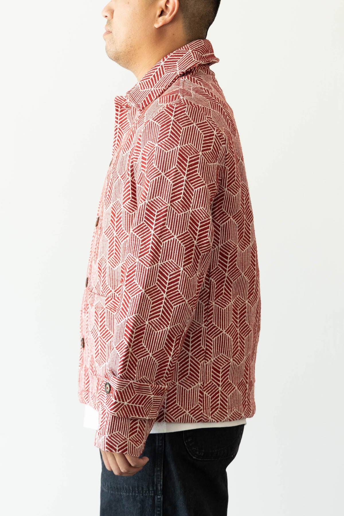 Harago - Suzani Embroidered Blouson Jacket - White - Canoe Club