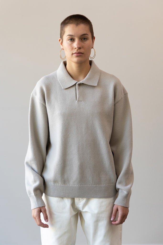 Fear of God Essentials - Essentials Knit Polo - Silver Cloud - Canoe Club