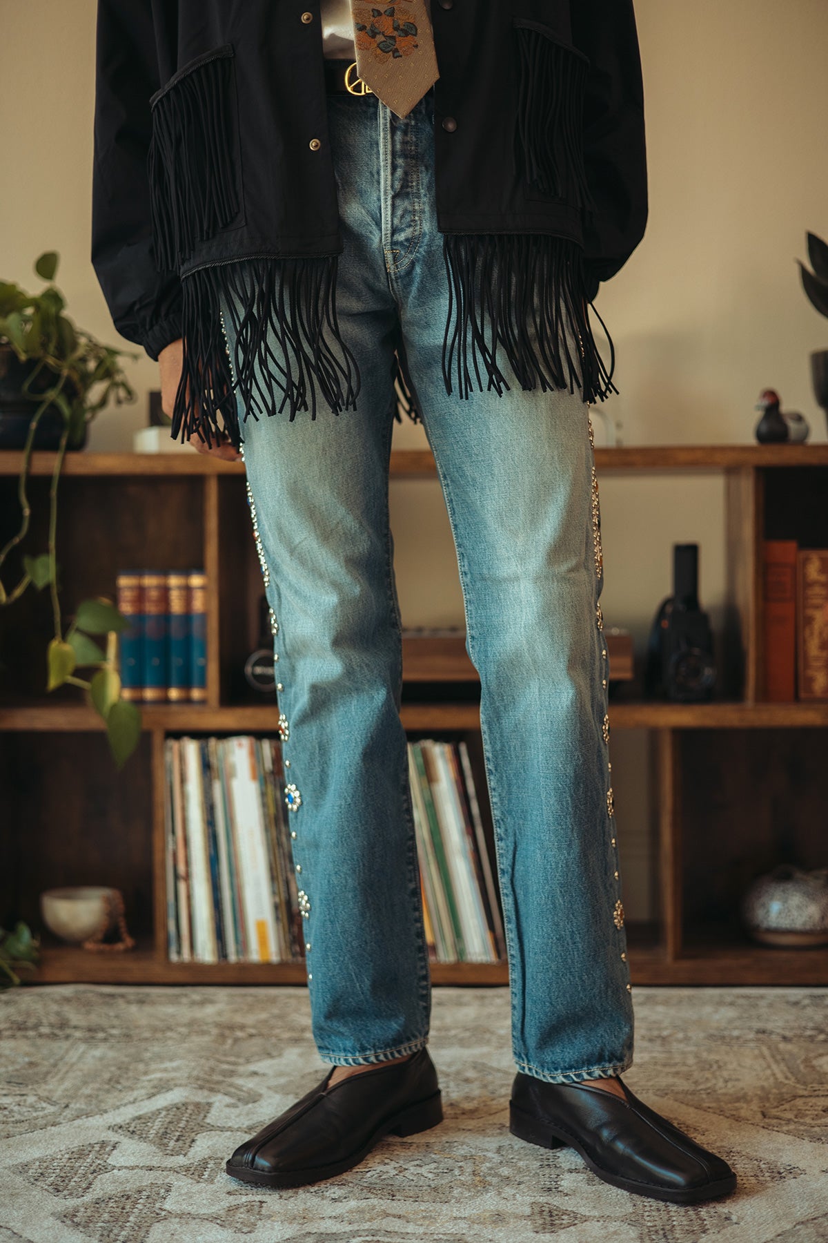 Kapital - 14oz Denim 5p MONKEY CISCO (STUDS) - Indigo - Canoe Club