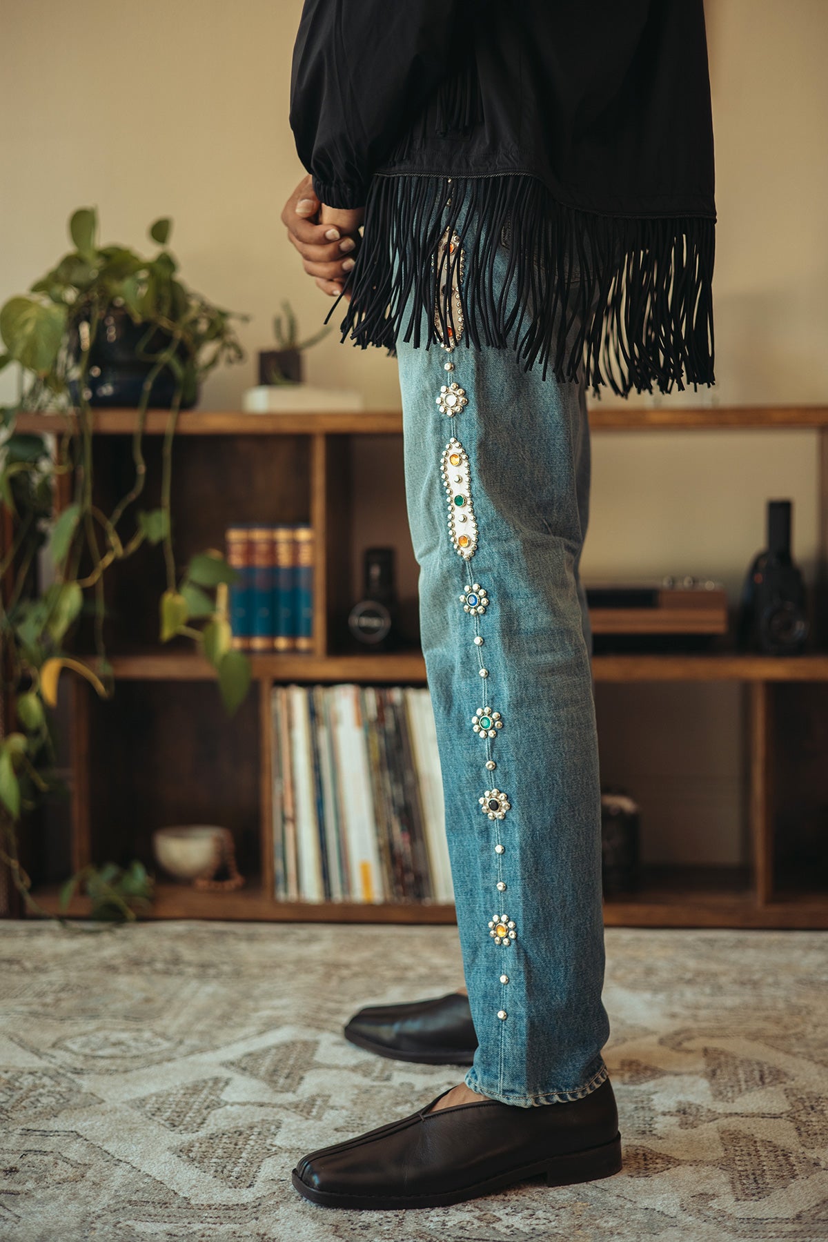 Kapital - 14oz Denim 5p MONKEY CISCO (STUDS) - Indigo - Canoe Club