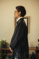 Kapital - Stretch Nylon Fringed Coach JKT - Black - Canoe Club