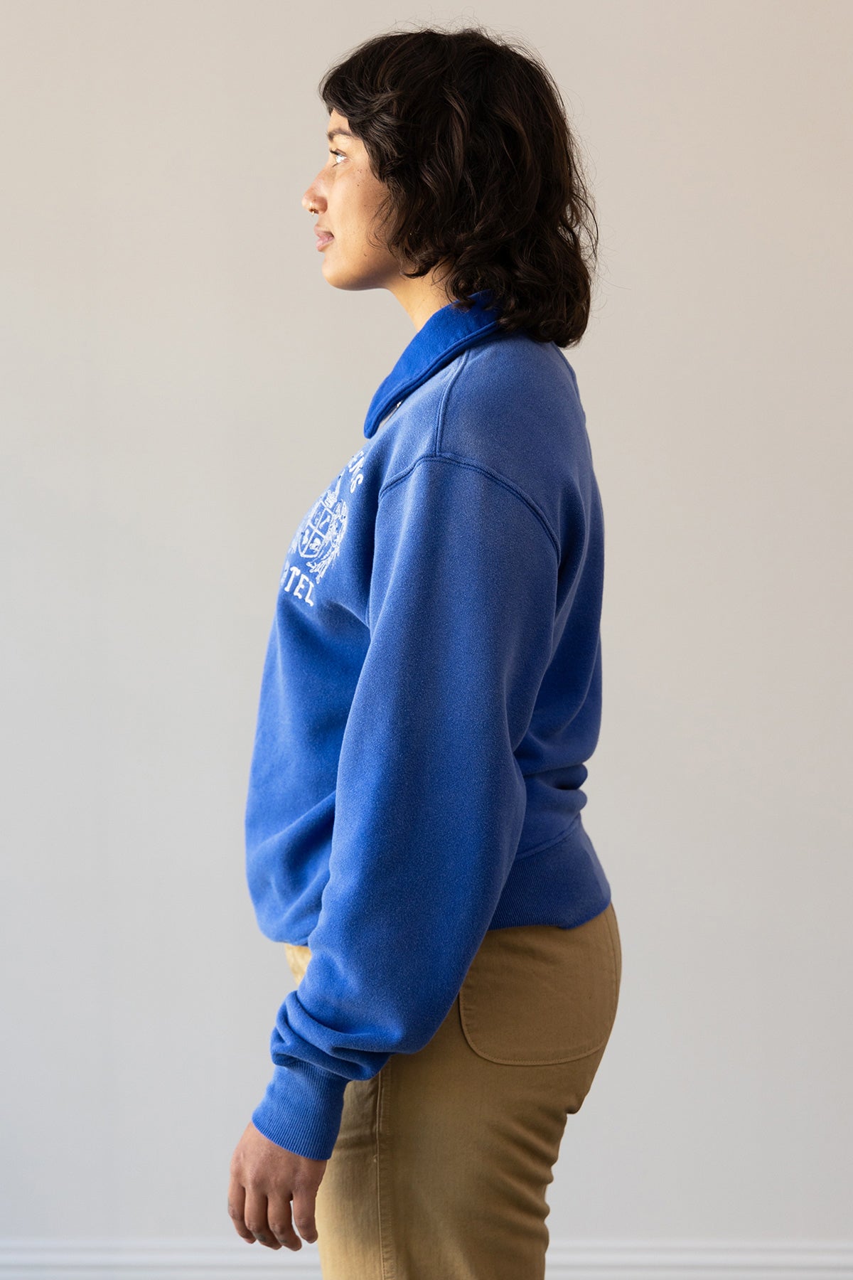 Samuel Zelig St. Denis Hotel 1/4 Zip | Vintage Blue | Canoe Club