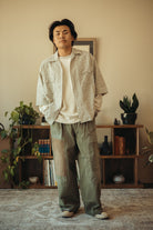 Kapital - Herringbone FATIGUE Baggy Pants (RUSHFIELD Remake) - Khaki - Canoe Club