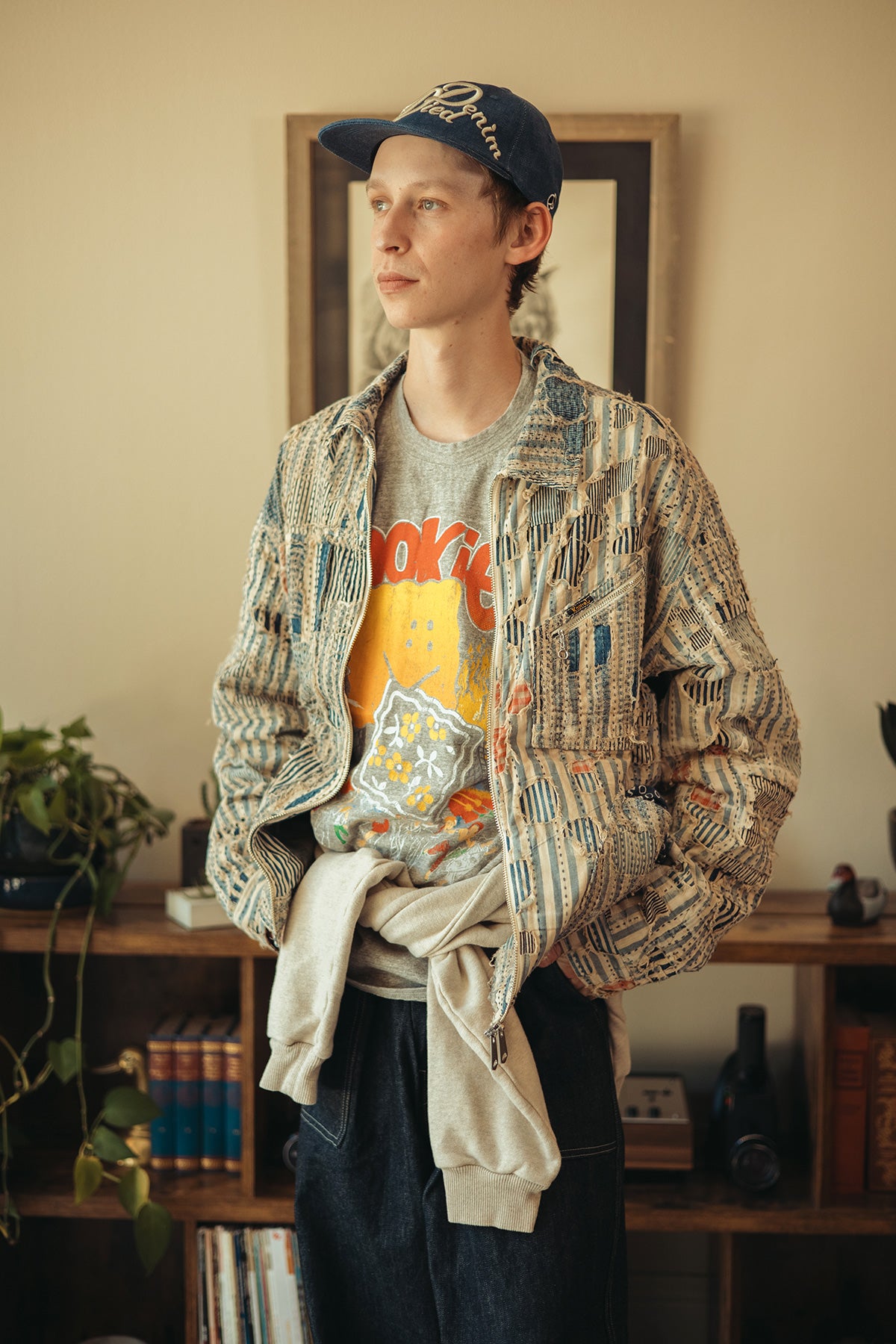 Kapital - TOP Jersey Crew T (BUSTER PECKISH BOWY) - Grey - Canoe Club