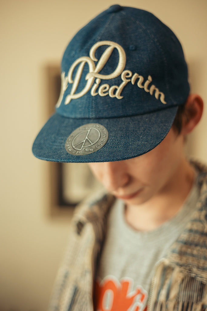 Kapital - 11.5oz Denim Baseball Cap (The Denim Died Embroidery) LOW - Indigo - Canoe Club