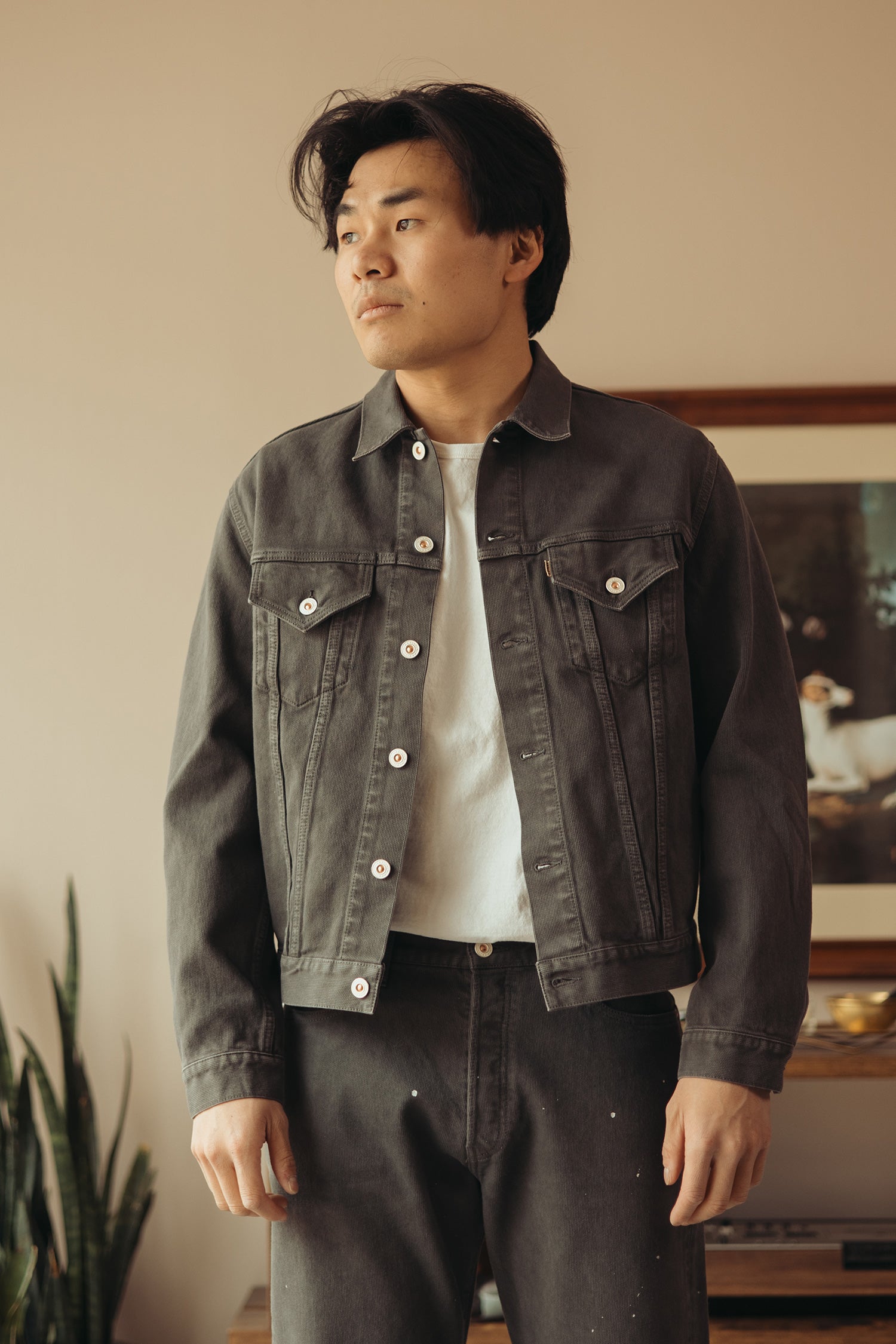 Herill - Bedford Cord Jacket - Gray - Canoe Club