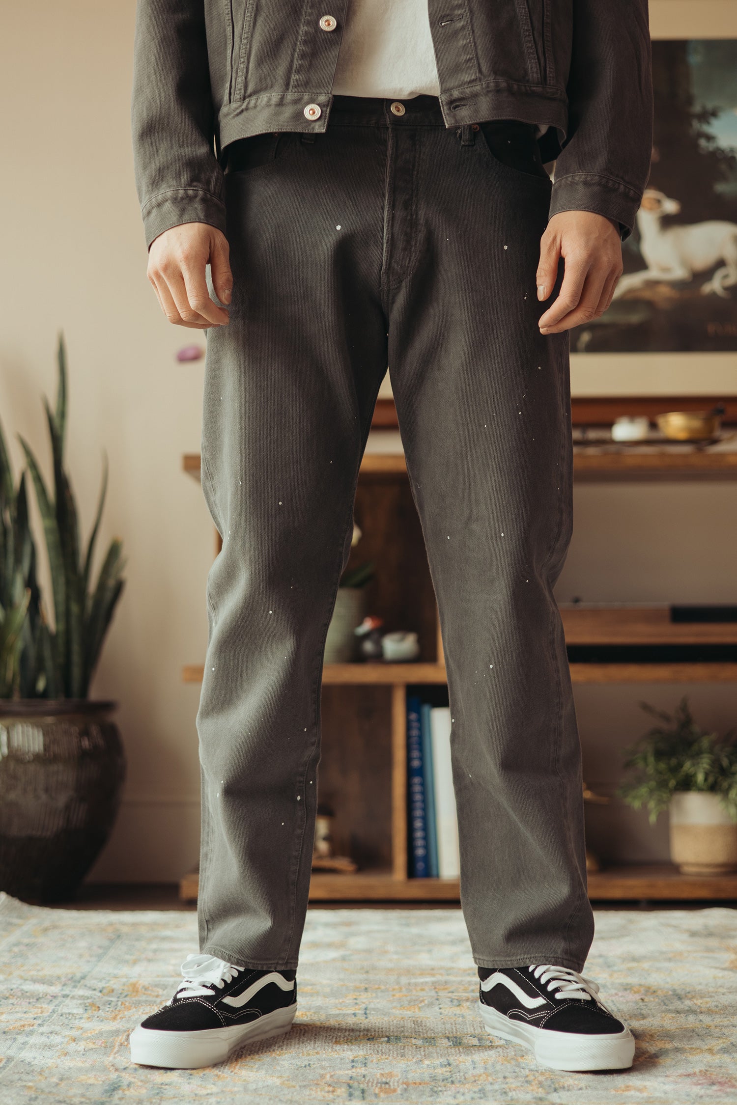Herill - Bedford Cord Jeans - Gray - Canoe Club
