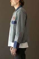 RE/DONE - Milk Man Jacket - Cement Pin Stripe/Navy - Canoe Club