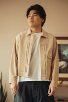 Herill - Lambsuede Jacket - Beige - Canoe Club