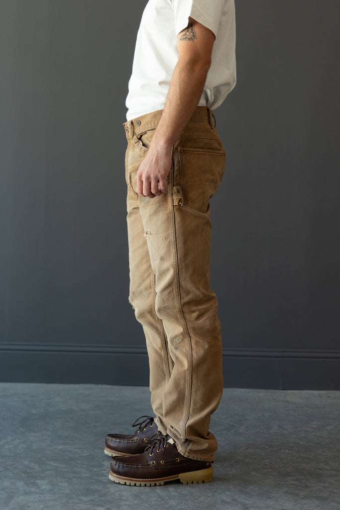 RRL - Repaired Canvas Carpenter Pant - Brown Repaired - Canoe Club