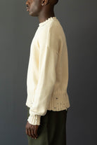 Marni - Dishevelled Cotton Sweater - Stone White - Canoe Club