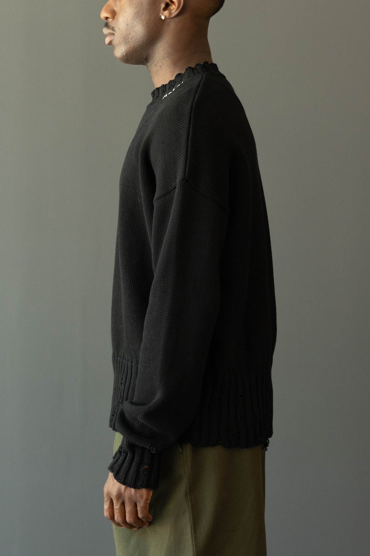 Marni - Dishevelled Cotton Sweater - Black - Canoe Club