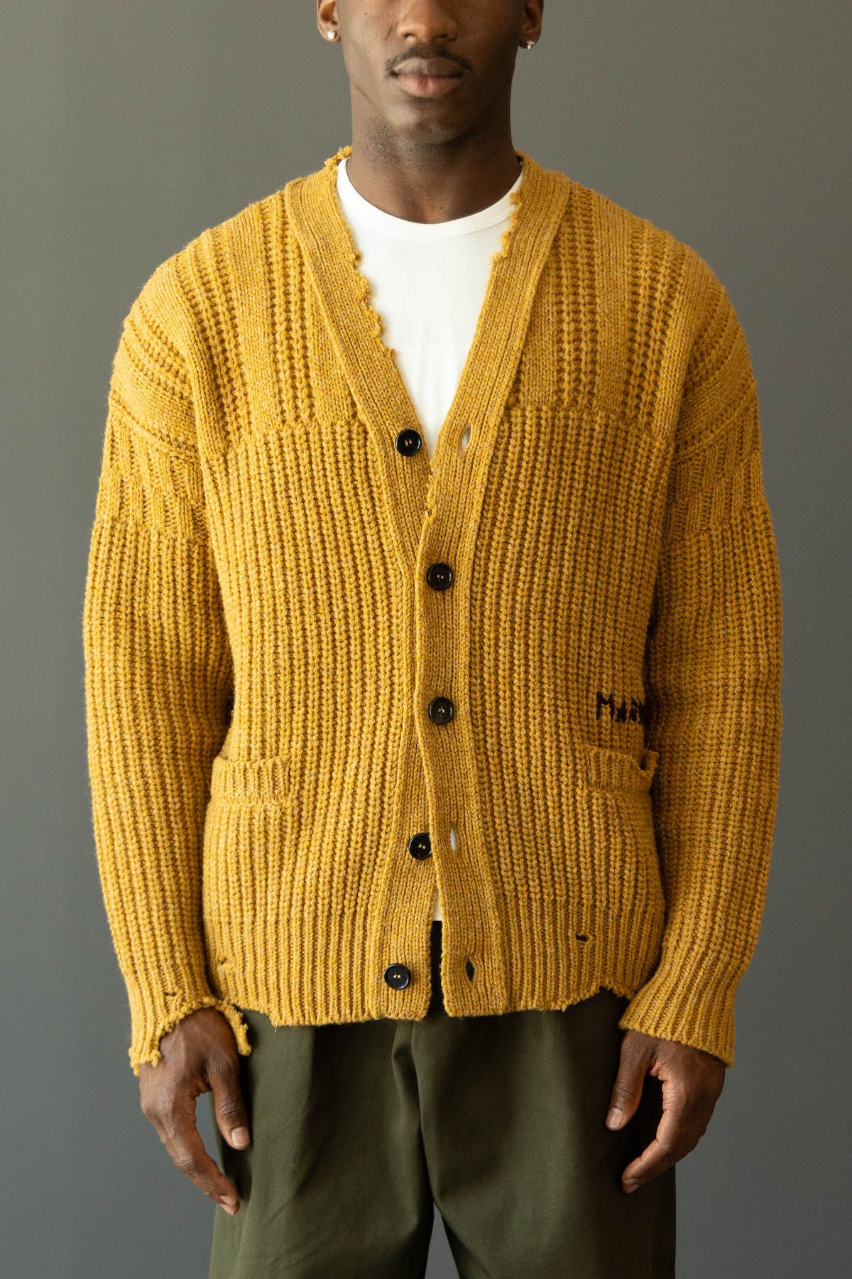Marni - Broken Fisherman Cardigan - Maize - Canoe Club