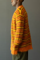 Marni - Iconic Brushed Stripes Cardigan - Lobster - Canoe Club