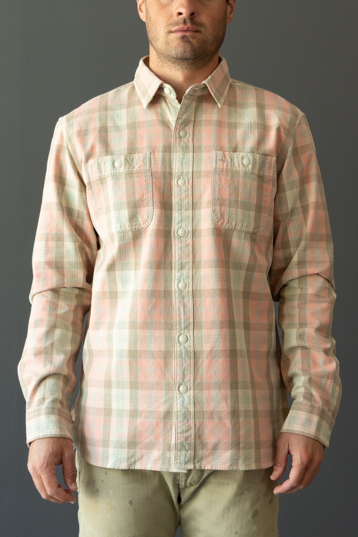 RRL - Plaid Woven Workshirt - Pink/Multi - Canoe Club